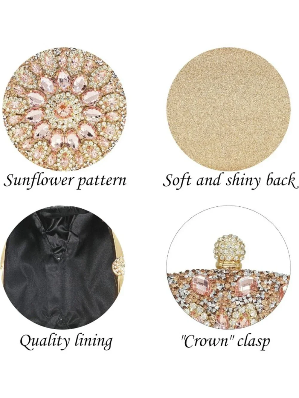 Sparkly Rhinestone Clutch Evening Bag for Women | Glamorous Handbag Purse